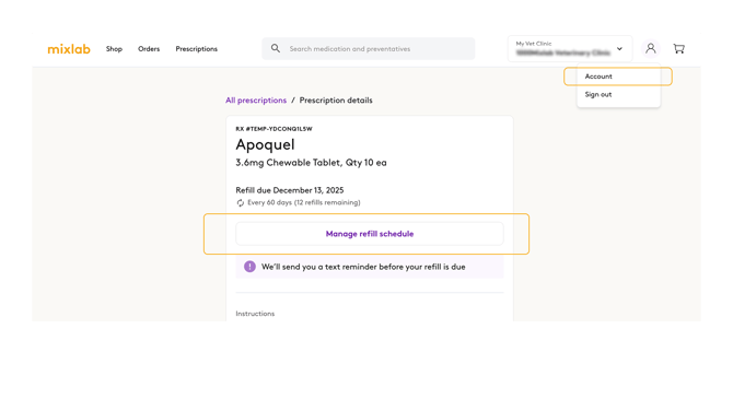 Portal_Refill Schedule