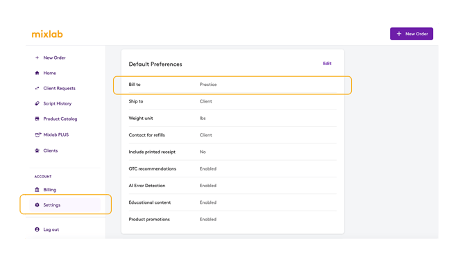 eMix_Billing Preferences